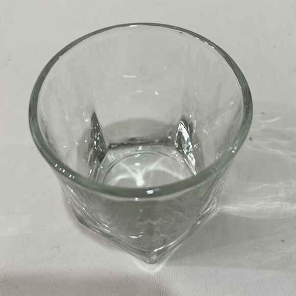 Whiskey Genuine Rich & Oaky White Faceted 8 Oz 3 1/4 In Tall 3 In Round Tumbler - Picture 3 of 7